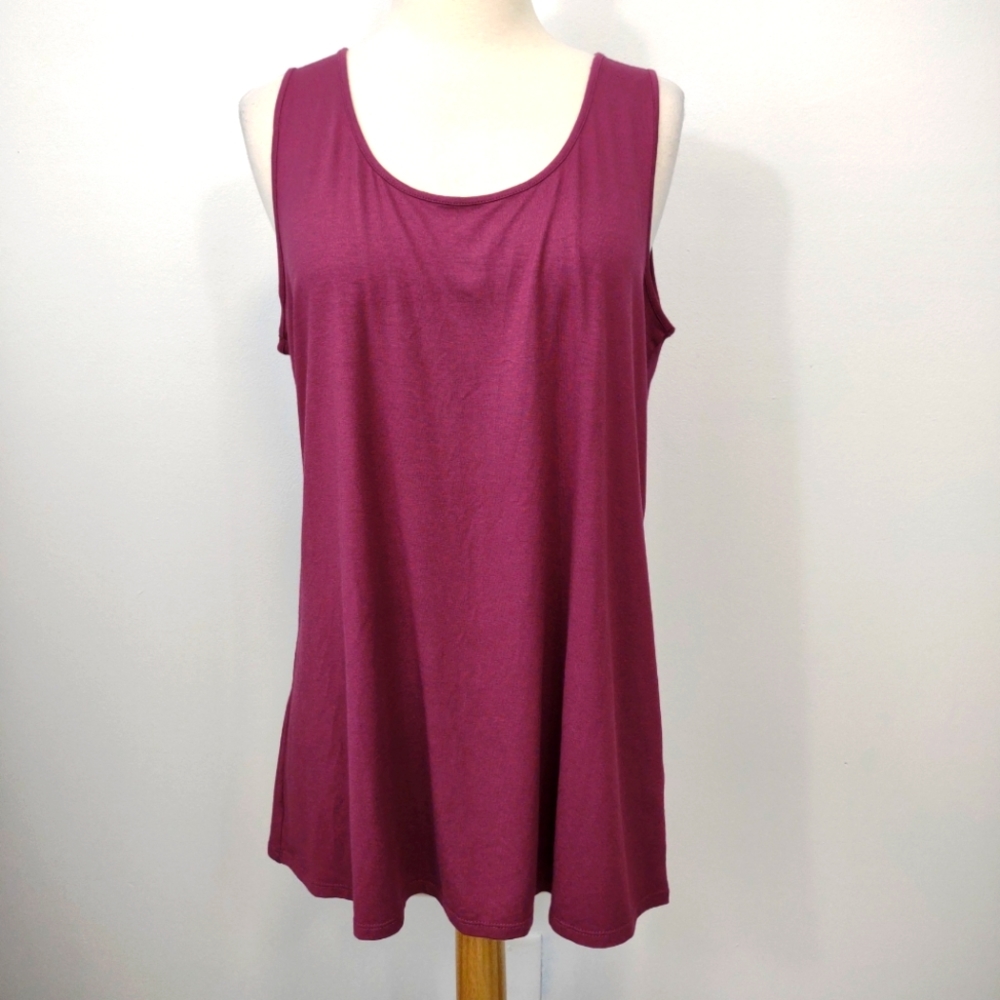 J Jill Tank Top women's size Medium Plum Rayon blend